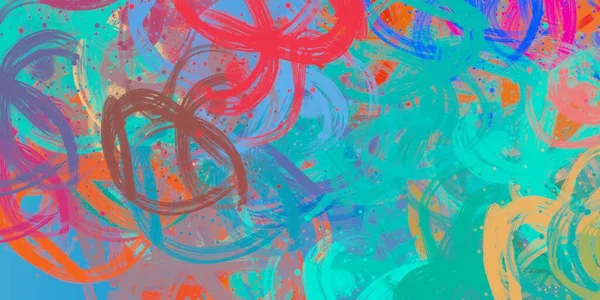 Abstracte Achtergrondkunst Illustratie Expressieve Olieverf Penseelstreken Doek Moderne Kunst Meerkleurige — Stockfoto