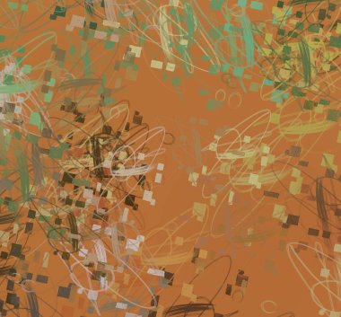 Soyut arka plan sanatı. 2D çizim. Etkileyici yağlı boya resim. Tuvalde fırça darbeleri. Modern sanat. Çok renkli arkaplan. Çağdaş sanat. İfade. Sanatsal dijital palet.