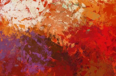 Soyut arka plan sanatı. 2D çizim. Etkileyici yağlı boya resim. Tuvalde fırça darbeleri. Modern sanat. Çok renkli arkaplan. Çağdaş sanat. İfade. Sanatsal dijital palet.