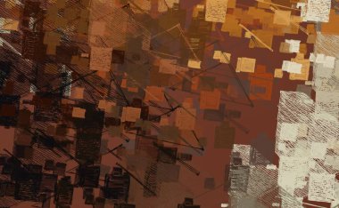 Soyut arka plan sanatı. 2D çizim. Etkileyici yağlı boya resim. Tuvalde fırça darbeleri. Modern sanat. Çok renkli arkaplan. Çağdaş sanat. İfade. Sanatsal dijital palet.