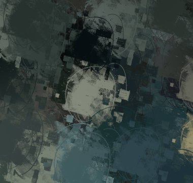 Soyut arka plan sanatı. 2D çizim. Etkileyici yağlı boya resim. Tuvalde fırça darbeleri. Modern sanat. Çok renkli arkaplan. Çağdaş sanat. İfade. Sanatsal dijital palet.