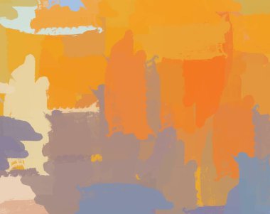 Soyut arka plan sanatı. 2D çizim. Etkileyici yağlı boya resim. Tuvalde fırça darbeleri. Modern sanat. Çok renkli arkaplan. Çağdaş sanat. İfade. Sanatsal dijital palet.