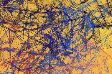 Soyut arka plan sanatı. 2D çizim. Etkileyici yağlı boya resim. Tuvalde fırça darbeleri. Modern sanat. Çok renkli arkaplan. Çağdaş sanat. İfade. Sanatsal dijital palet.