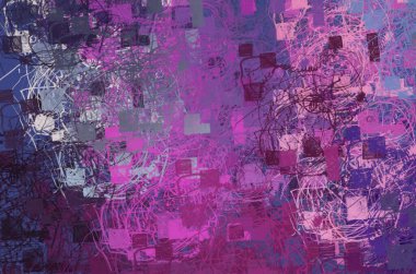 Soyut arka plan sanatı. 2D çizim. Etkileyici yağlı boya resim. Tuvalde fırça darbeleri. Modern sanat. Çok renkli arkaplan. Çağdaş sanat. İfade. Sanatsal dijital palet.