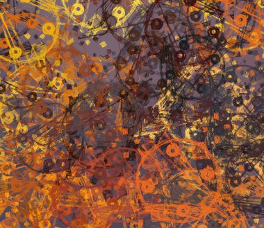 Soyut arka plan sanatı. 2D çizim. Etkileyici yağlı boya resim. Tuvalde fırça darbeleri. Modern sanat. Çok renkli arkaplan. Çağdaş sanat. İfade. Sanatsal dijital palet.