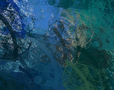 Soyut arka plan sanatı. 2D çizim. Etkileyici yağlı boya resim. Tuvalde fırça darbeleri. Modern sanat. Çok renkli arkaplan. Çağdaş sanat. İfade. Sanatsal dijital palet.