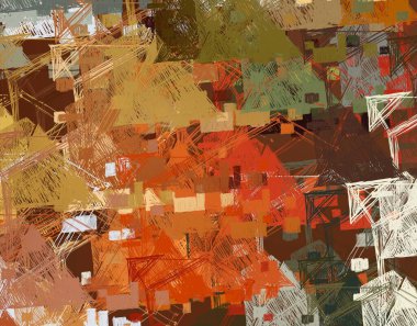 Soyut arka plan sanatı. 2D çizim. Etkileyici yağlı boya resim. Tuvalde fırça darbeleri. Modern sanat. Çok renkli arkaplan. Çağdaş sanat. İfade. Sanatsal dijital palet.