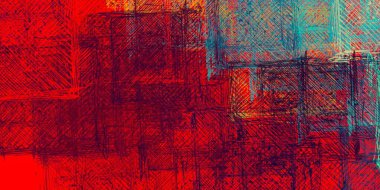 Soyut arka plan sanatı. 2D çizim. Etkileyici yağlı boya resim. Tuvalde fırça darbeleri. Modern sanat. Çok renkli arkaplan. Çağdaş sanat. İfade. Sanatsal dijital palet.