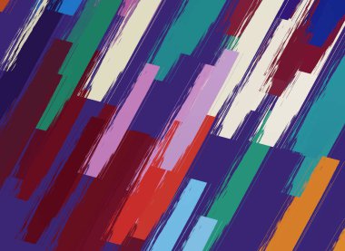 Soyut arka plan sanatı. 2D çizim. Etkileyici yağlı boya resim. Tuvalde fırça darbeleri. Modern sanat. Çok renkli arkaplan. Çağdaş sanat. İfade. Sanatsal dijital palet.