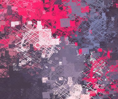 Soyut arka plan sanatı. 2D çizim. Etkileyici yağlı boya resim. Tuvalde fırça darbeleri. Modern sanat. Çok renkli arkaplan. Çağdaş sanat. İfade. Sanatsal dijital palet.