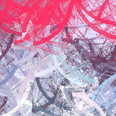 Soyut arka plan sanatı. 2D çizim. Etkileyici yağlı boya resim. Tuvalde fırça darbeleri. Modern sanat. Çok renkli arkaplan. Çağdaş sanat. İfade. Sanatsal dijital palet.