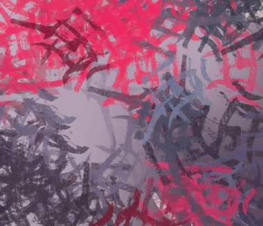 Soyut arka plan sanatı. 2D çizim. Etkileyici yağlı boya resim. Tuvalde fırça darbeleri. Modern sanat. Çok renkli arkaplan. Çağdaş sanat. İfade. Sanatsal dijital palet.