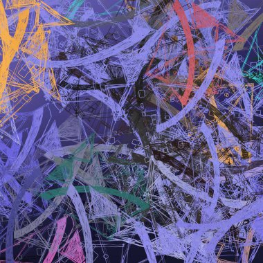 Soyut arka plan sanatı. 2D çizim. Etkileyici yağlı boya resim. Tuvalde fırça darbeleri. Modern sanat. Çok renkli arkaplan. Çağdaş sanat. İfade. Sanatsal dijital palet.