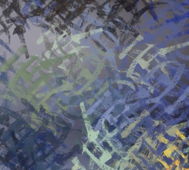 Soyut arka plan sanatı. 2D çizim. Etkileyici yağlı boya resim. Tuvalde fırça darbeleri. Modern sanat. Çok renkli arkaplan. Çağdaş sanat. İfade. Sanatsal dijital palet.