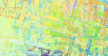 Soyut arka plan sanatı. 2D çizim. Etkileyici yağlı boya resim. Tuvalde fırça darbeleri. Modern sanat. Çok renkli arkaplan. Çağdaş sanat. İfade. Sanatsal dijital palet.