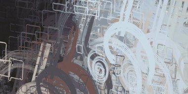 Soyut arka plan sanatı. 2D çizim. Etkileyici yağlı boya resim. Tuvalde fırça darbeleri. Modern sanat. Çok renkli arkaplan. Çağdaş sanat. İfade. Sanatsal dijital palet.