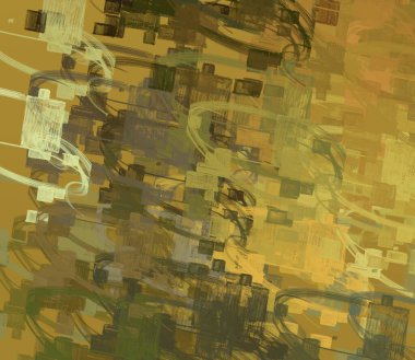 Soyut arka plan sanatı. 2D çizim. Etkileyici yağlı boya resim. Tuvalde fırça darbeleri. Modern sanat. Çok renkli arkaplan. Çağdaş sanat. İfade. Sanatsal dijital palet.