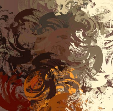 Soyut arka plan sanatı. 2D çizim. Etkileyici yağlı boya resim. Tuvalde fırça darbeleri. Modern sanat. Çok renkli arkaplan. Çağdaş sanat. İfade. Sanatsal dijital palet.