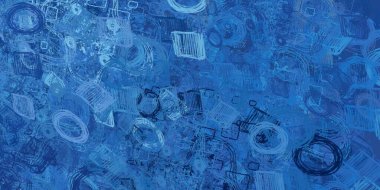 Soyut arka plan sanatı. 2D çizim. Etkileyici yağlı boya resim. Tuvalde fırça darbeleri. Modern sanat. Çok renkli arkaplan. Çağdaş sanat. İfade. Sanatsal dijital palet.