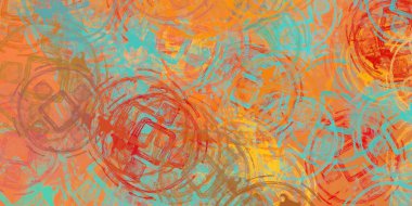 Soyut arka plan sanatı. 2D çizim. Etkileyici yağlı boya resim. Tuvalde fırça darbeleri. Modern sanat. Çok renkli arkaplan. Çağdaş sanat. İfade. Sanatsal dijital palet.