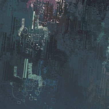 Soyut arka plan sanatı. 2D çizim. Etkileyici yağlı boya resim. Tuvalde fırça darbeleri. Modern sanat. Çok renkli arkaplan. Çağdaş sanat. İfade. Sanatsal dijital palet.