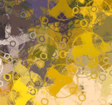 Soyut arka plan sanatı. 2D çizim. Etkileyici yağlı boya resim. Tuvalde fırça darbeleri. Modern sanat. Çok renkli arkaplan. Çağdaş sanat. İfade. Sanatsal dijital palet.