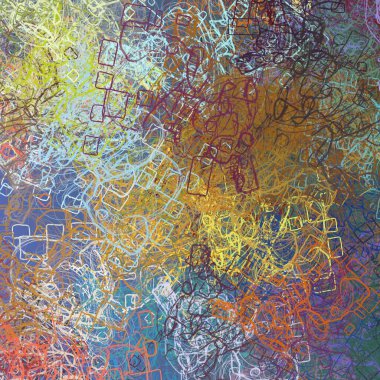 Soyut arka plan sanatı. 2D çizim. Etkileyici yağlı boya resim. Tuvalde fırça darbeleri. Modern sanat. Çok renkli arkaplan. Çağdaş sanat. İfade. Sanatsal dijital palet.