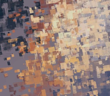 Soyut arka plan sanatı. 2D çizim. Etkileyici yağlı boya resim. Tuvalde fırça darbeleri. Modern sanat. Çok renkli arkaplan. Çağdaş sanat. İfade. Sanatsal dijital palet.