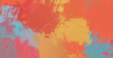 Soyut arka plan sanatı. 2D çizim. Etkileyici yağlı boya resim. Tuvalde fırça darbeleri. Modern sanat. Çok renkli arkaplan. Çağdaş sanat. İfade. Sanatsal dijital palet.
