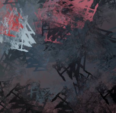 Soyut arka plan sanatı. 2D çizim. Etkileyici yağlı boya resim. Tuvalde fırça darbeleri. Modern sanat. Çok renkli arkaplan. Çağdaş sanat. İfade. Sanatsal dijital palet.