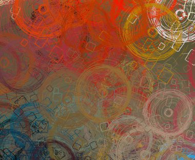 Soyut arka plan sanatı. 2D çizim. Etkileyici yağlı boya resim. Tuvalde fırça darbeleri. Modern sanat. Çok renkli arkaplan. Çağdaş sanat. İfade. Sanatsal dijital palet.