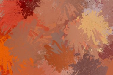 Soyut arka plan sanatı. 2D çizim. Etkileyici yağlı boya resim. Tuvalde fırça darbeleri. Modern sanat. Çok renkli arkaplan. Çağdaş sanat. İfade. Sanatsal dijital palet.