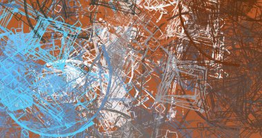 Soyut arka plan sanatı. 2D çizim. Etkileyici yağlı boya resim. Tuvalde fırça darbeleri. Modern sanat. Çok renkli arkaplan. Çağdaş sanat. İfade. Sanatsal dijital palet.