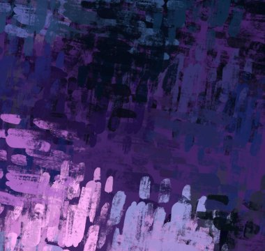 Soyut arka plan sanatı. 2D çizim. Etkileyici yağlı boya resim. Tuvalde fırça darbeleri. Modern sanat. Çok renkli arkaplan. Çağdaş sanat. İfade. Sanatsal dijital palet.