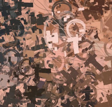 Soyut arka plan sanatı. 2D çizim. Etkileyici yağlı boya resim. Tuvalde fırça darbeleri. Modern sanat. Çok renkli arkaplan. Çağdaş sanat. İfade. Sanatsal dijital palet.