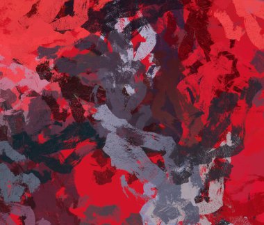 Soyut arka plan sanatı. 2D çizim. Etkileyici yağlı boya resim. Tuvalde fırça darbeleri. Modern sanat. Çok renkli arkaplan. Çağdaş sanat. İfade. Sanatsal dijital palet.