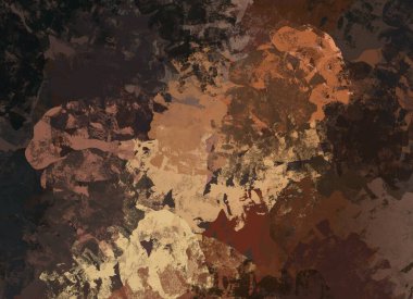 Soyut arka plan sanatı. 2D çizim. Etkileyici yağlı boya resim. Tuvalde fırça darbeleri. Modern sanat. Çok renkli arkaplan. Çağdaş sanat. İfade. Sanatsal dijital palet.