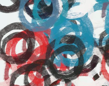 Soyut arka plan sanatı. 2D çizim. Etkileyici yağlı boya resim. Tuvalde fırça darbeleri. Modern sanat. Çok renkli arkaplan. Çağdaş sanat. İfade. Sanatsal dijital palet.