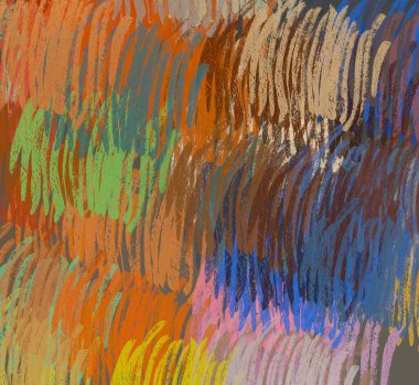 Soyut arka plan sanatı. 2D çizim. Etkileyici yağlı boya resim. Tuvalde fırça darbeleri. Modern sanat. Çok renkli arkaplan. Çağdaş sanat. İfade. Sanatsal dijital palet.