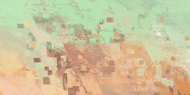 Soyut arka plan sanatı. 2D çizim. Etkileyici yağlı boya resim. Tuvalde fırça darbeleri. Modern sanat. Çok renkli arkaplan. Çağdaş sanat. İfade. Sanatsal dijital palet.