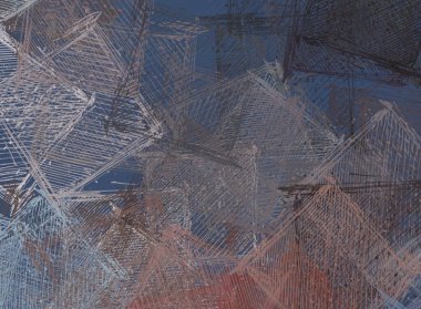 Soyut arka plan sanatı. 2D çizim. Etkileyici yağlı boya resim. Tuvalde fırça darbeleri. Modern sanat. Çok renkli arkaplan. Çağdaş sanat. İfade. Sanatsal dijital palet.