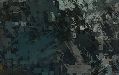 Soyut arka plan sanatı. 2D çizim. Etkileyici yağlı boya resim. Tuvalde fırça darbeleri. Modern sanat. Çok renkli arkaplan. Çağdaş sanat. İfade. Sanatsal dijital palet.