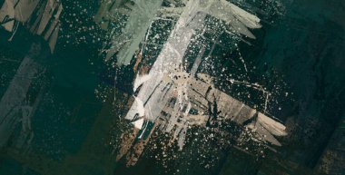 Soyut arka plan sanatı. 2D çizim. Etkileyici yağlı boya resim. Tuvalde fırça darbeleri. Modern sanat. Çok renkli arkaplan. Çağdaş sanat. İfade. Sanatsal dijital palet.