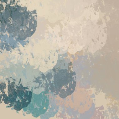 Soyut arka plan sanatı. 2D çizim. Etkileyici yağlı boya resim. Tuvalde fırça darbeleri. Modern sanat. Çok renkli arkaplan. Çağdaş sanat. İfade. Sanatsal dijital palet.