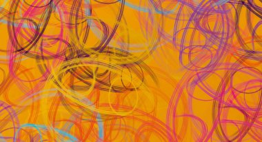 Soyut arka plan sanatı. 2D çizim. Etkileyici yağlı boya resim. Tuvalde fırça darbeleri. Modern sanat. Çok renkli arkaplan. Çağdaş sanat. İfade. Sanatsal dijital palet.