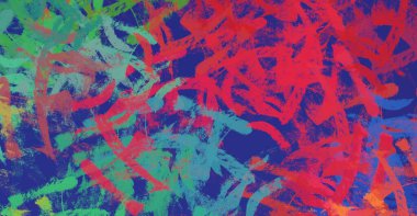 Soyut arka plan sanatı. 2D çizim. Etkileyici yağlı boya resim. Tuvalde fırça darbeleri. Modern sanat. Çok renkli arkaplan. Çağdaş sanat. İfade. Sanatsal dijital palet.