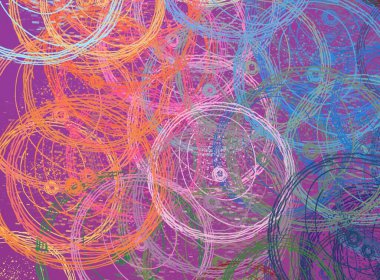 Soyut arka plan sanatı. 2D çizim. Etkileyici yağlı boya resim. Tuvalde fırça darbeleri. Modern sanat. Çok renkli arkaplan. Çağdaş sanat. İfade. Sanatsal dijital palet.