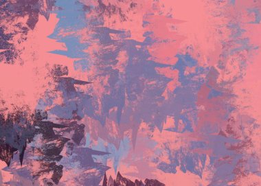 Soyut arka plan sanatı. 2D çizim. Etkileyici yağlı boya resim. Tuvalde fırça darbeleri. Modern sanat. Çok renkli arkaplan. Çağdaş sanat. İfade. Sanatsal dijital palet.