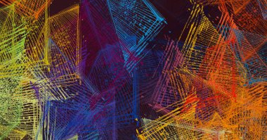 Soyut arka plan sanatı. 2D çizim. Etkileyici yağlı boya resim. Tuvalde fırça darbeleri. Modern sanat. Çok renkli arkaplan. Çağdaş sanat. İfade. Sanatsal dijital palet.