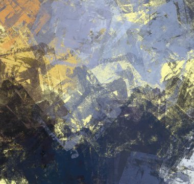 Soyut arka plan sanatı. 2D çizim. Etkileyici yağlı boya resim. Tuvalde fırça darbeleri. Modern sanat. Çok renkli arkaplan. Çağdaş sanat. İfade. Sanatsal dijital palet.